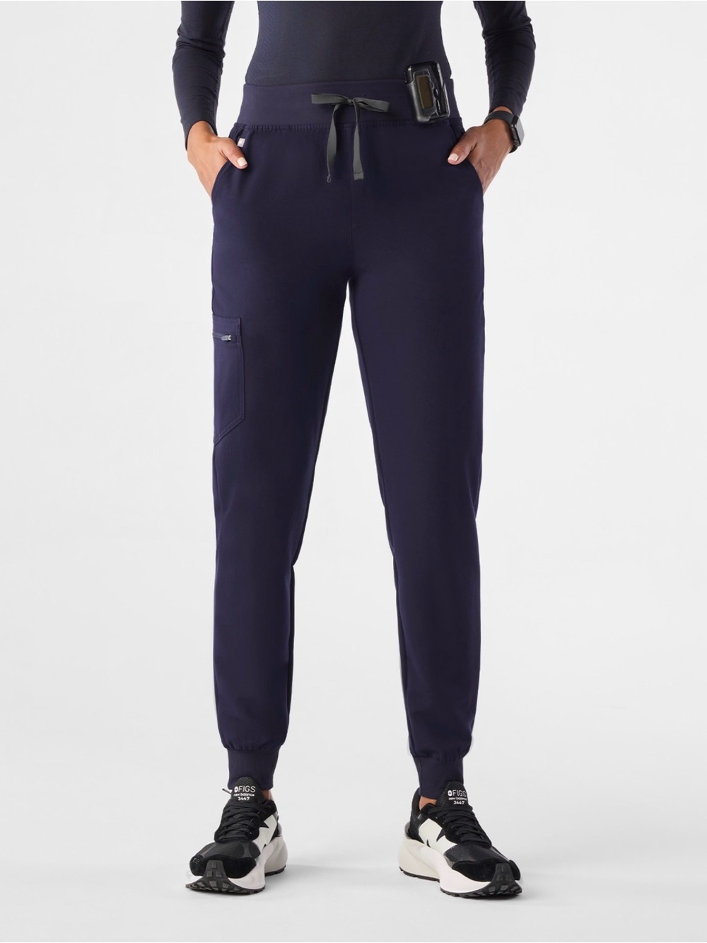Navy Drawstring Jogger Pants